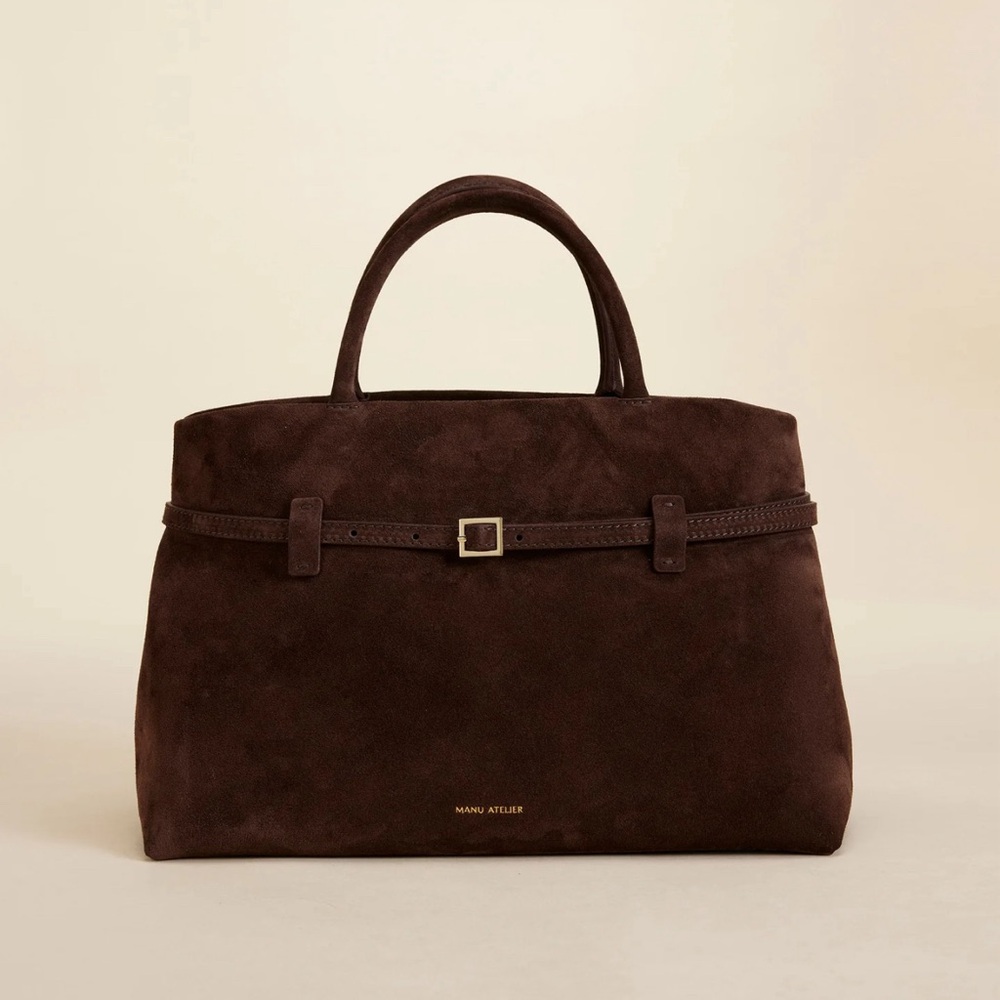 Manu atelier Brown Structured Handbag